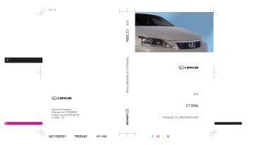 Lexus CT 2011-2014 Manuel du propriétaire | Fixfr