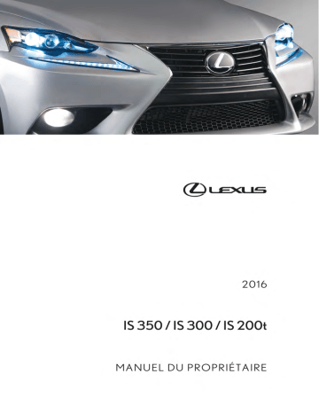 Lexus IS 2012-2016 Manuel du propriétaire | Fixfr