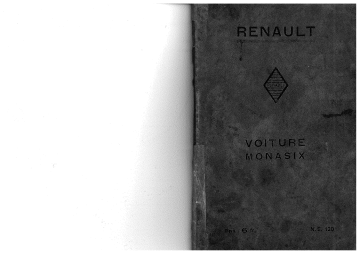 Renault Monasix Manuel du propriétaire | Fixfr