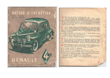 Renault 4cv Manuel du propriétaire | Fixfr