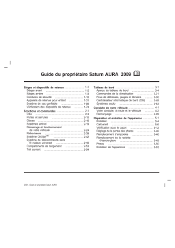 Saturn Aura 2006-2010 Manuel du propriétaire