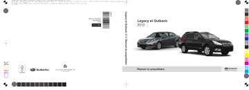 Subaru Legacy 2009-2014 Manuel du propriétaire | Fixfr