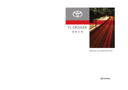 Toyota FJ Cruiser 2006-2016 Manuel du propriétaire