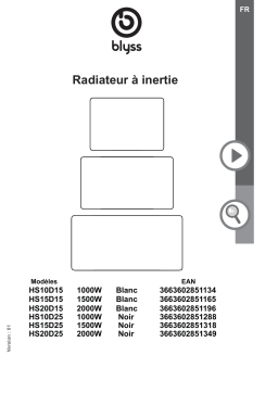 Blyss HS20CWT41A Manuel utilisateur