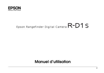 Manuel du propriétaire | Epson R-D1s Manuel utilisateur | Fixfr