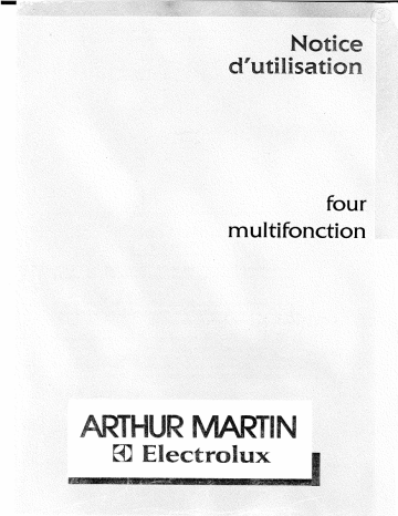 Manuel du propriétaire | ARTHUR MARTIN FE2000B1 Manuel utilisateur | Fixfr