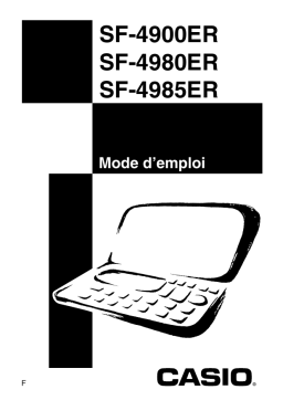 Casio SF-4900ER Manuel utilisateur