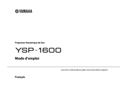 Yamaha MUSICCAST YSP-1600 Manuel utilisateur