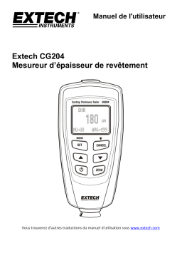 Extech Instruments CG204 Coating Thickness Tester Manuel utilisateur