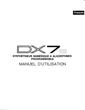 Manuel du propriétaire | Yamaha DX7s Manuel utilisateur | Fixfr