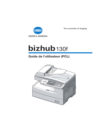 Manuel du propriétaire | Konica Minolta BIZHUB 130F Manuel utilisateur | Fixfr