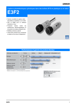 Omron E3F2 Manuel utilisateur