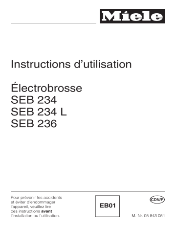 Manuel du propriétaire | Miele SEB 234 Manuel utilisateur | Fixfr