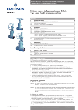 Raimondi Gate Valves Pressure Seal Style A IOM Manuel du propriétaire