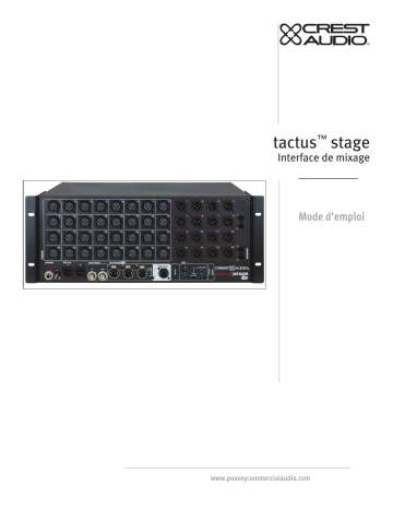 Crest Audio Tactus.Stage 32/16 SoundGrid Stage Box Manuel utilisateur | Fixfr