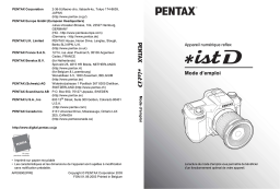 Pentax Série ist D Manuel utilisateur