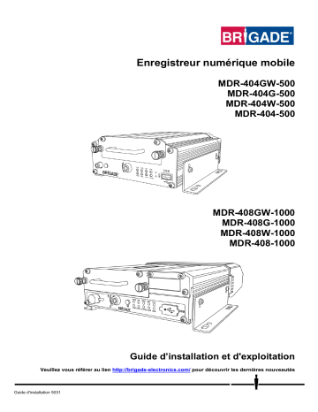 Brigade MDR-408XX-1000 (4869, 4942, 4944, 4943) Mobile Digital Recorder Manuel utilisateur | Fixfr