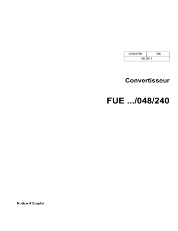 FUE 2/048/240 | Wacker Neuson FUE 1/048/240 Portable Frequency Converter Manuel utilisateur | Fixfr