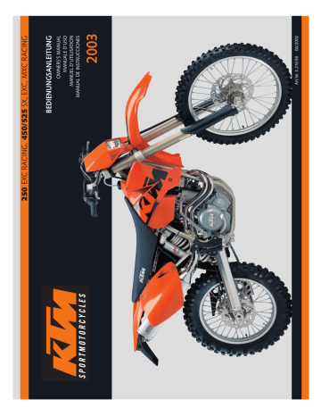 Manuel du propriétaire | KTM 525 MXC RACING Manuel utilisateur | Fixfr