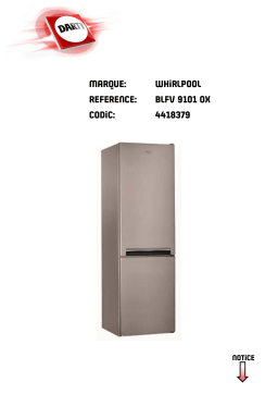 Whirlpool BSNF8121OX Manuel utilisateur