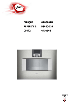 Gaggenau BO 481 111 Manuel utilisateur