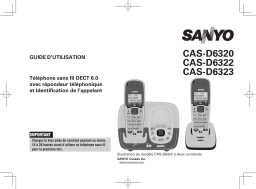 Sanyo CAS-D6323 Manuel utilisateur