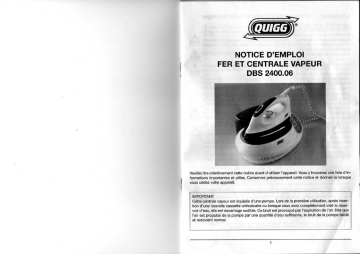 Manuel du propriétaire | Quigg DBS 2400.06 Manuel utilisateur | Fixfr
