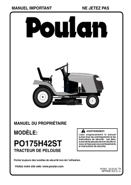 Poulan PO175H42ST Manuel utilisateur