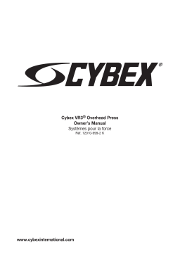 Cybex International 12010 OVERHEAD PRESS Manuel utilisateur