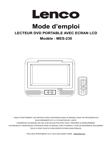 Manuel du propriétaire | Lenco MES-230 Manuel utilisateur | Fixfr