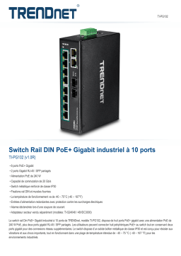 Trendnet RB-TI-PG102 10-Port Industrial Gigabit PoE+ DIN-Rail Switch Fiche technique