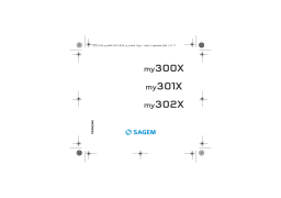 Sagem MY301X Manuel utilisateur