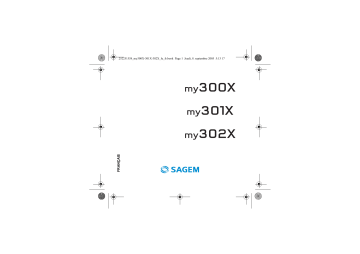 Manuel du propriétaire | Sagem MY301X Manuel utilisateur | Fixfr