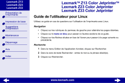 Lexmark Z13 Manuel utilisateur