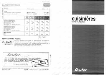 622CC3TBB | 622CC3TB1 | Manuel du propriétaire | sauter 622CC3TBN Manuel utilisateur | Fixfr