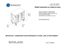 Whalen CSCMWWC-5/1218523 3 Piece Industrial Metal & Wood Garage Suite  Manuel utilisateur