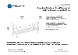 Whalen 696675 / WSWB722436W Industrial Metal and Wood Workbench  Manuel utilisateur