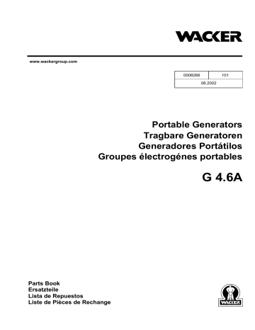 Wacker Neuson G4.6A Portable Generator Manuel utilisateur | Fixfr