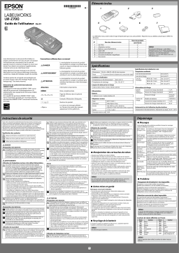 Epson LABELWORKS LW-Z700 Manuel utilisateur
