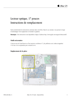 Apple IMAC G5 17INCH Manuel utilisateur