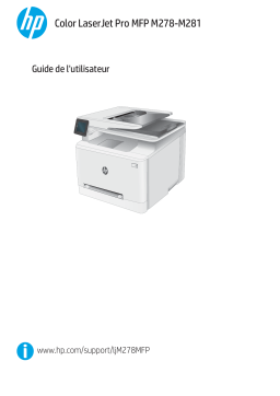 HP COLOR LASERJET PRO MFP M280NWCOLOR LASERJET PRO MFP M281FDNCOLOR LASERJET PRO MFP M281FDW Manuel utilisateur