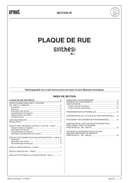 urmet domus MT124-030 F - Système 2VOICE Manuel utilisateur