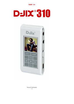 D-JIX 310 Manuel utilisateur