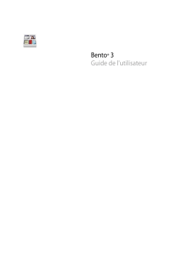 Filemaker Bento 3 Manuel utilisateur