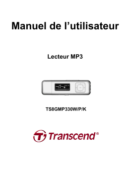 Transcend MP 330 K P W v2.3 Manuel utilisateur