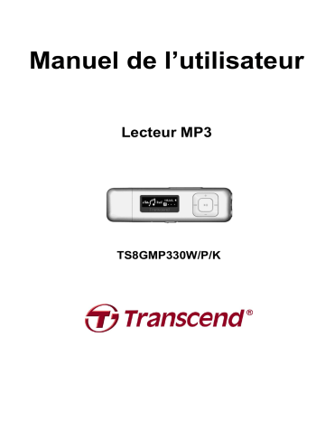 Mode d'emploi | Transcend MP 330 K P W v2.3 Manuel utilisateur | Fixfr