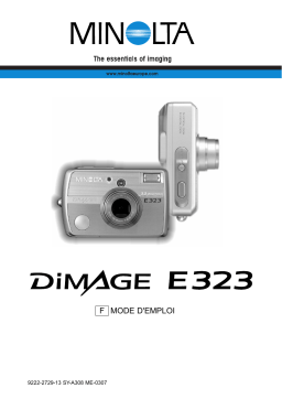 Minolta DIMAGE E323 Manuel utilisateur