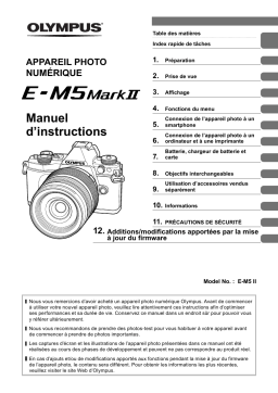 Olympus E-M5 Mark II Manuel utilisateur