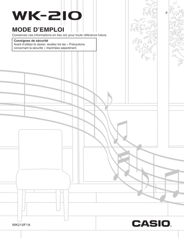 Manuel du propriétaire | Casio WK-210 Manuel utilisateur | Fixfr