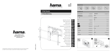 Manuel du propriétaire | Hama 00108747 FULLMOTION TV Wall Bracket, 5 stars, XL, 229 cm (90